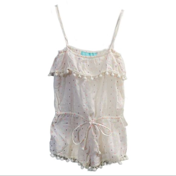 Melissa Odabash Other - Melissa Odabash toddler girl pom pom romper size 2